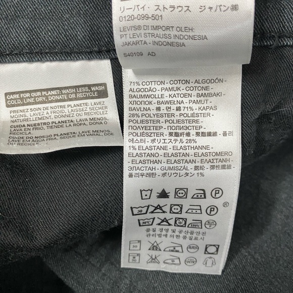 Men’s Levi’s 511 Slim Fit Straight Medium Wash Black Denim Jeans Size 34/30 - Picture 5 of 7